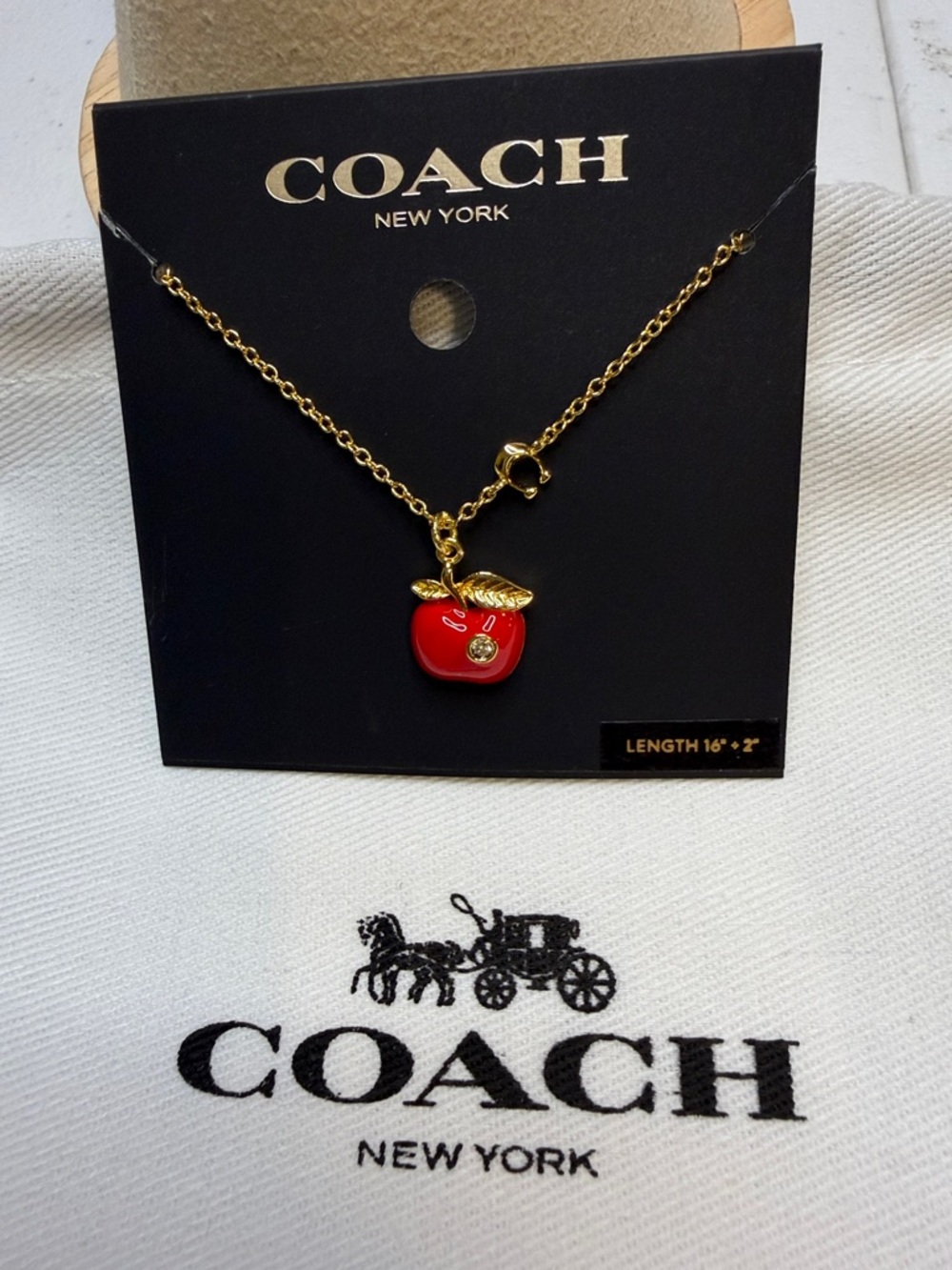 Coach Signature Apple Necklace - Picture 4 of 6